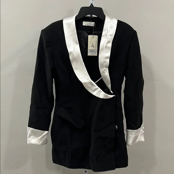 Atoir Mira Blazer Dress in Black & Cream